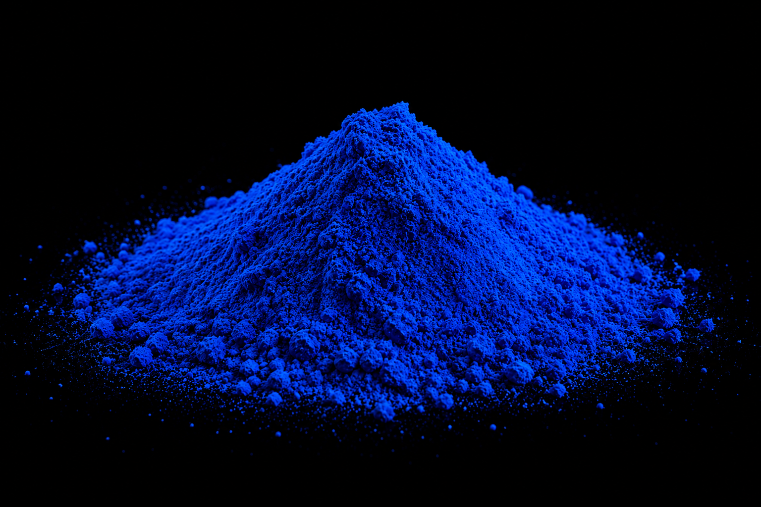 Blue biobased pigment powder